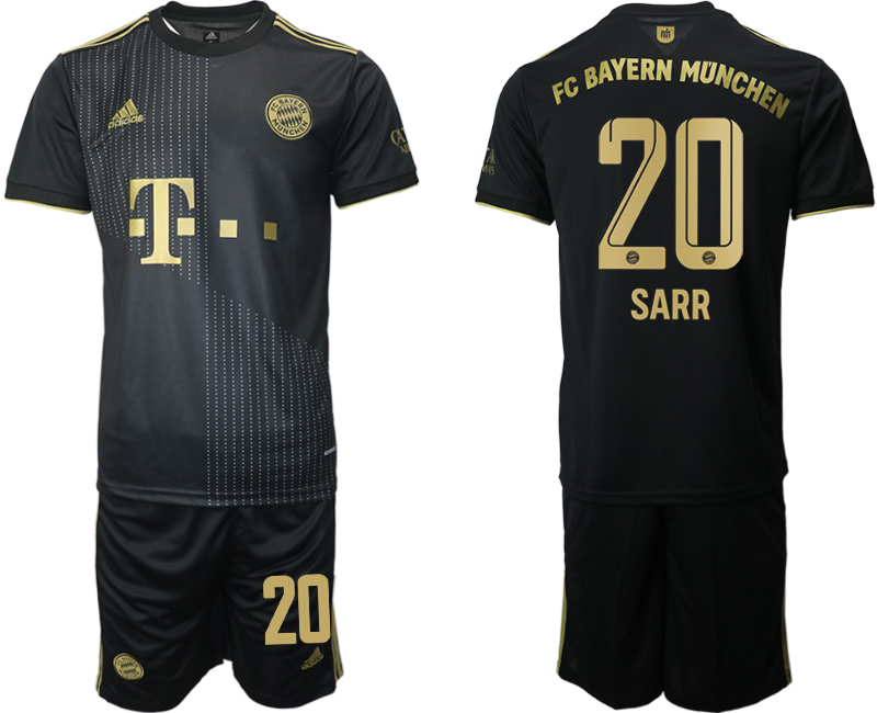 Men 2021-2022 Club Bayern Munich away black #20 Adidas Soccer Jersey->bayern munich jersey->Soccer Club Jersey